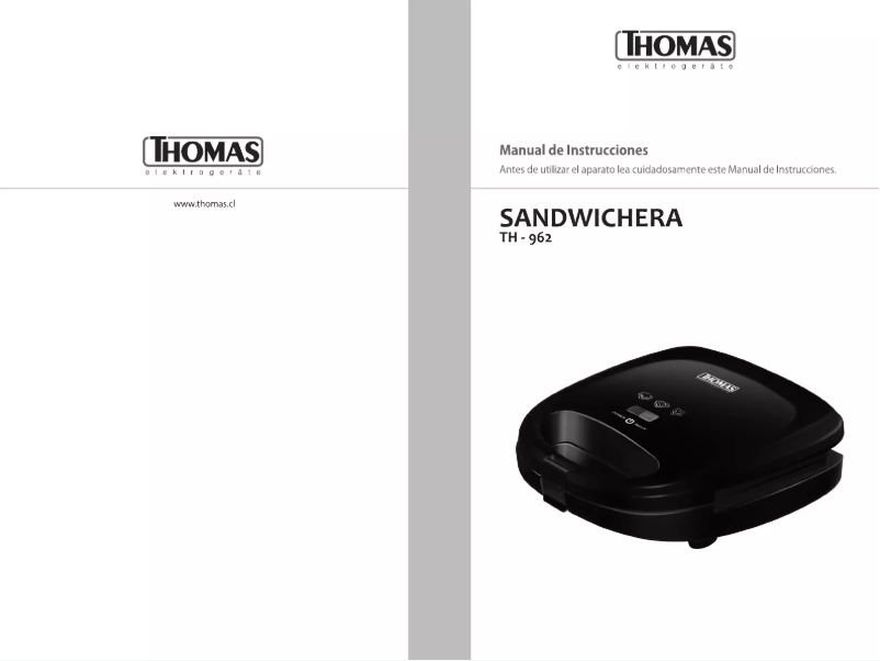 Page 1 de la notice Manuel utilisateur Thomas TH-962