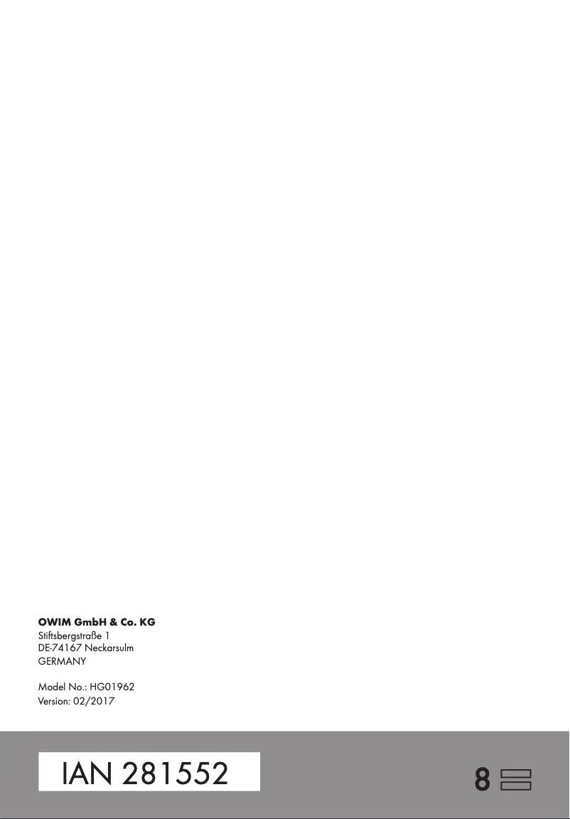 Page 1 of the manual User Manual Auriol 8X60 HG01962