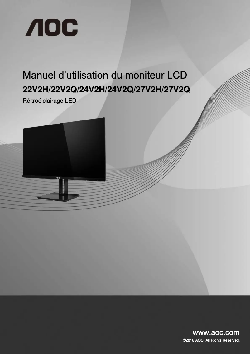 Page 1 de la notice Manuel utilisateur AOC 27V2Q