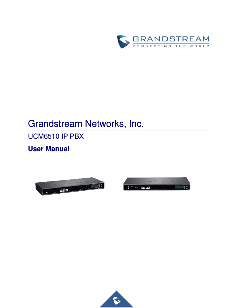 Page n°1 - Manuel utilisateur Grandstream UCM6510