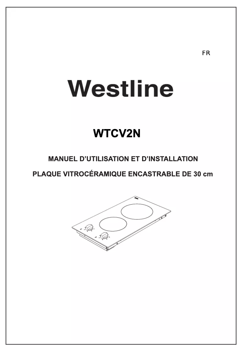 Page 1 de la notice Manuel utilisateur Westline WTCV2N
