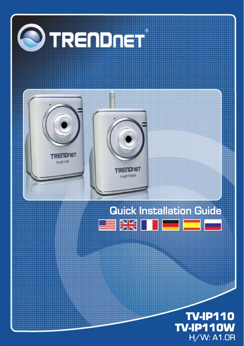 Page n°1 - Manuel utilisateur TRENDnet TV-IP110