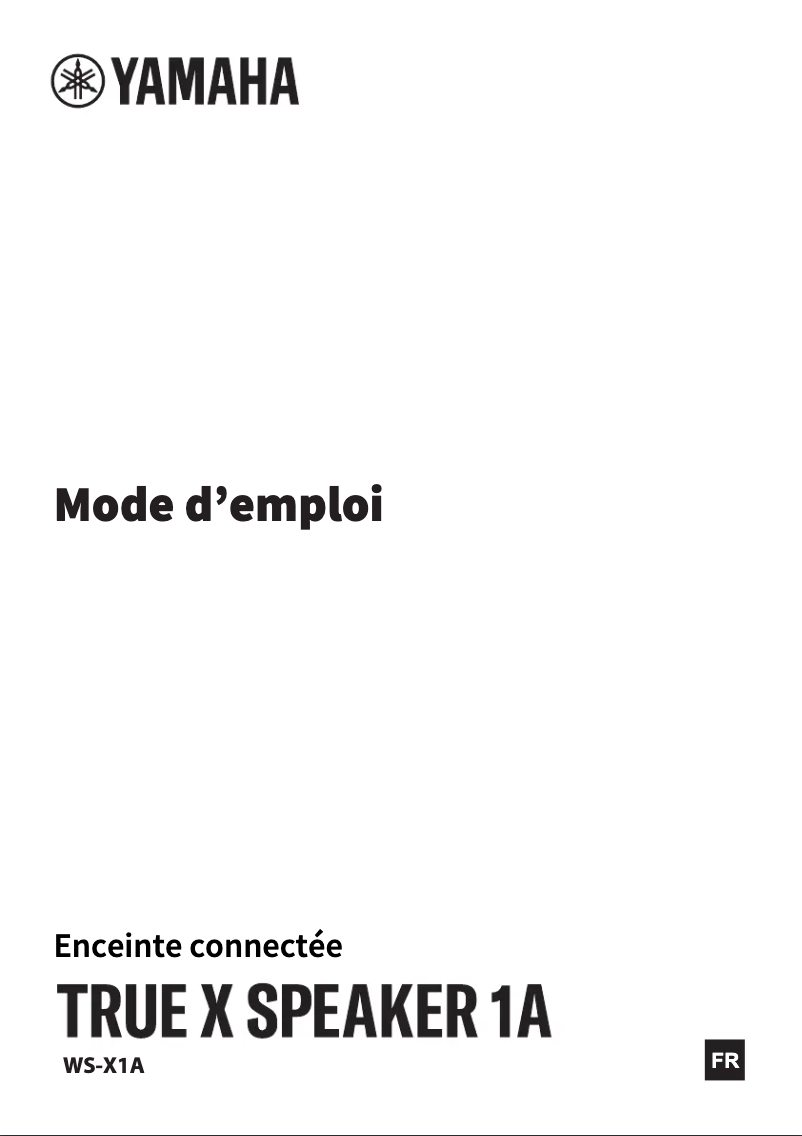 Page 1 de la notice Manuel utilisateur Yamaha True X Speaker 1A WS-X1A