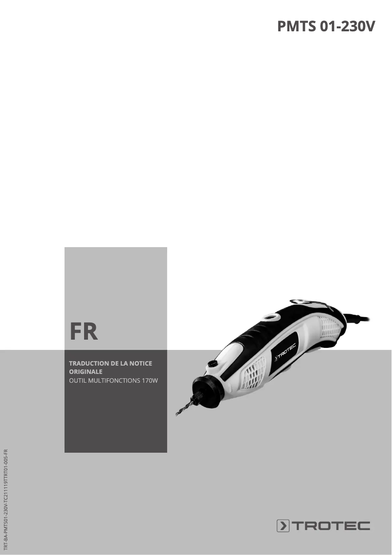 Page 1 de la notice Manuel utilisateur Trotec PMTS 01-230V