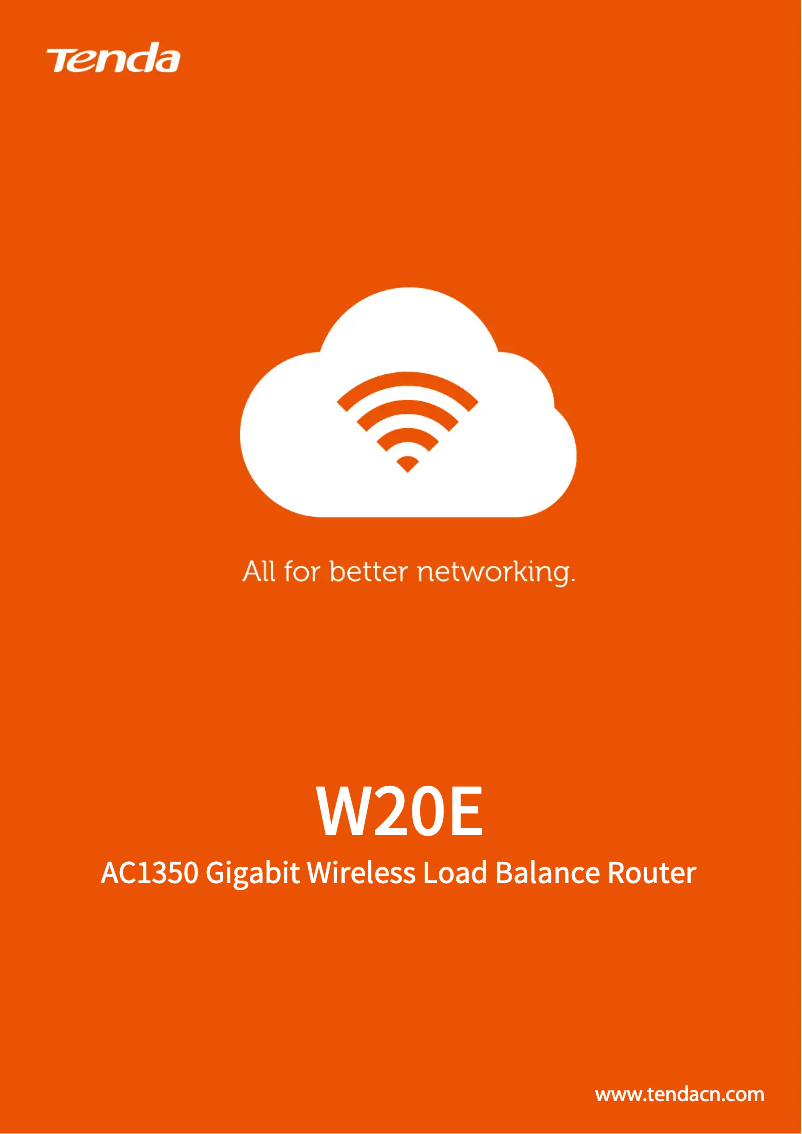 Página 1 del manual Ficha técnica Tenda W20E
