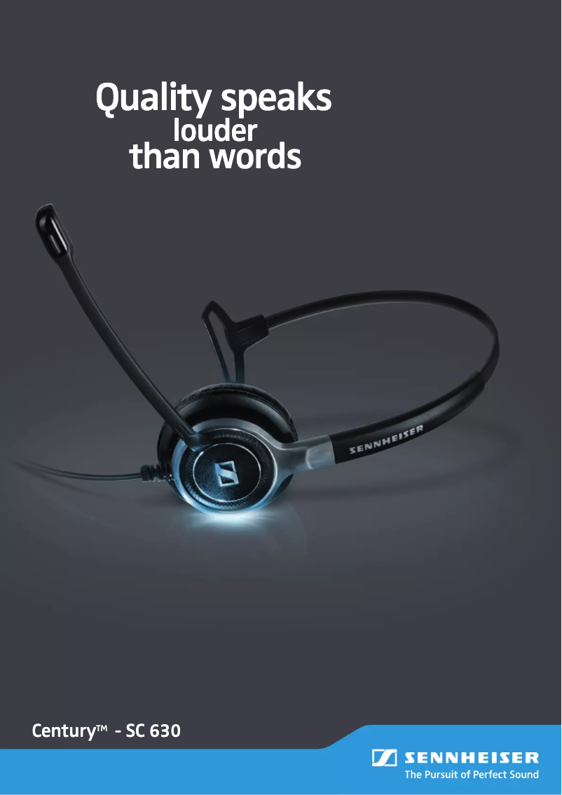 Page 1 de la notice Brochure Sennheiser SC 630