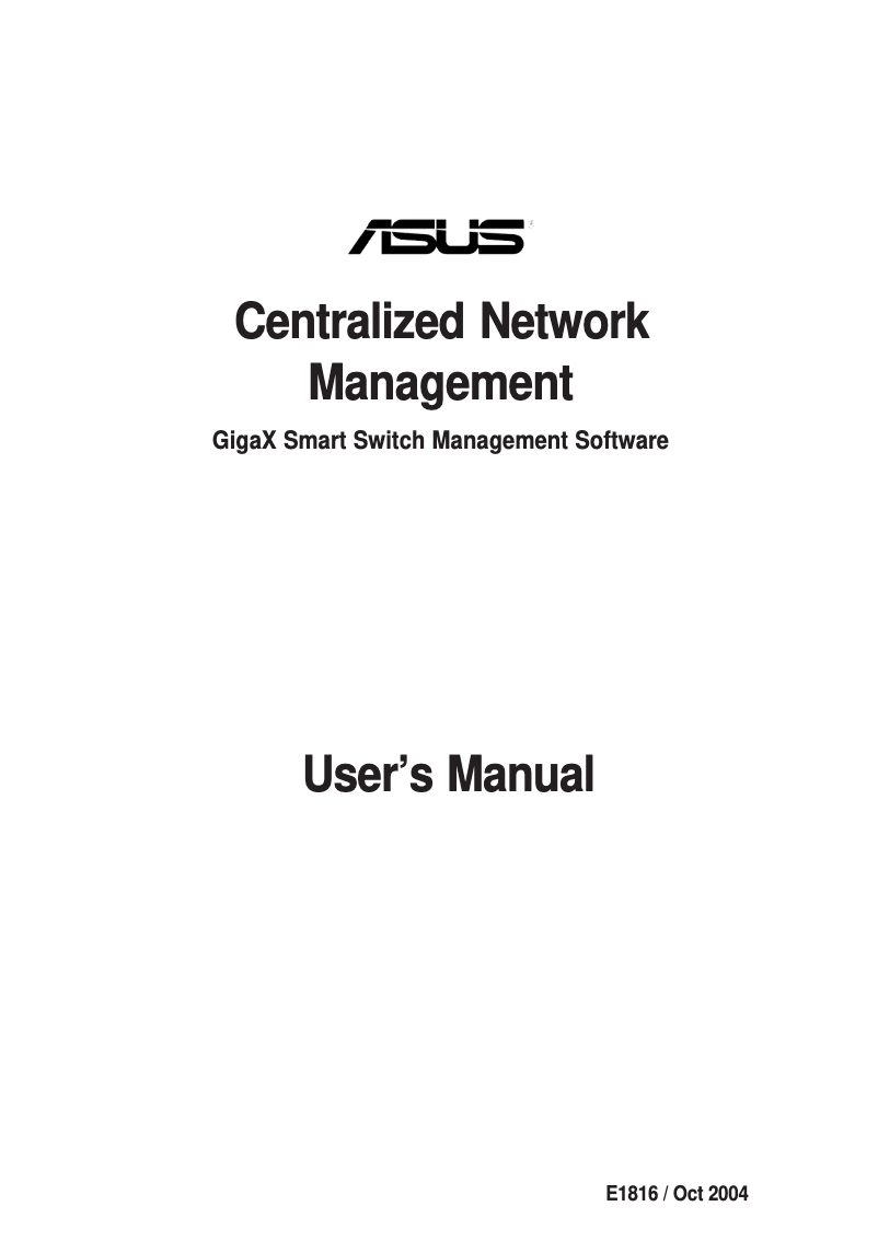 Page n°1 - Manuel utilisateur Asus GigaX 1124i