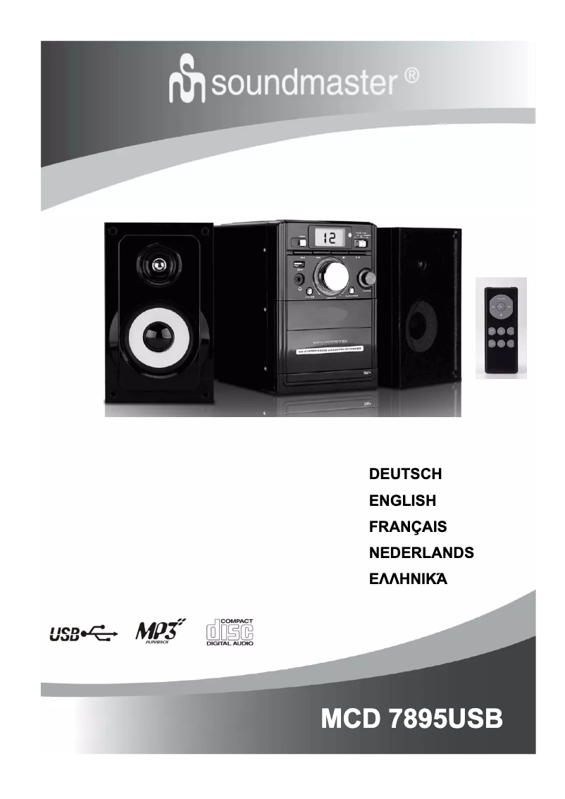 Page 1 de la notice Manuel utilisateur Soundmaster MCD7895USB