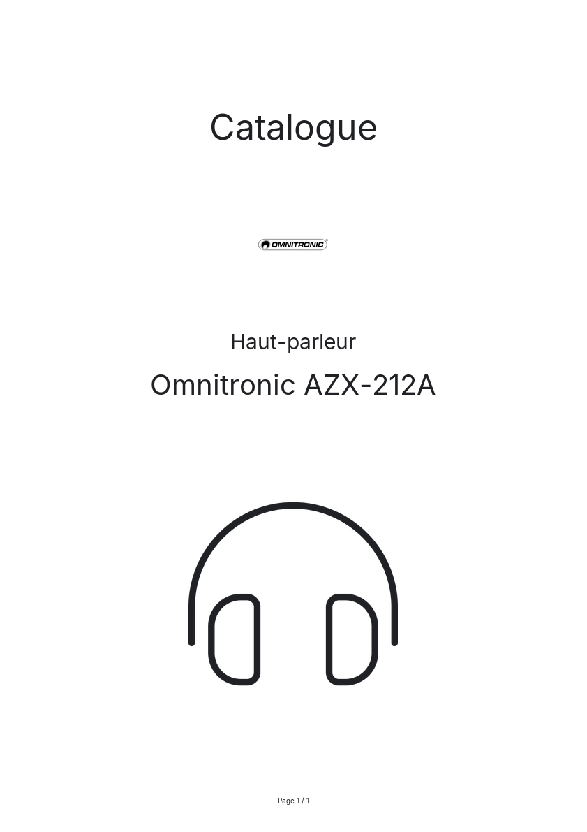 Image de la première page du manuel de l'appareil AZX-212A