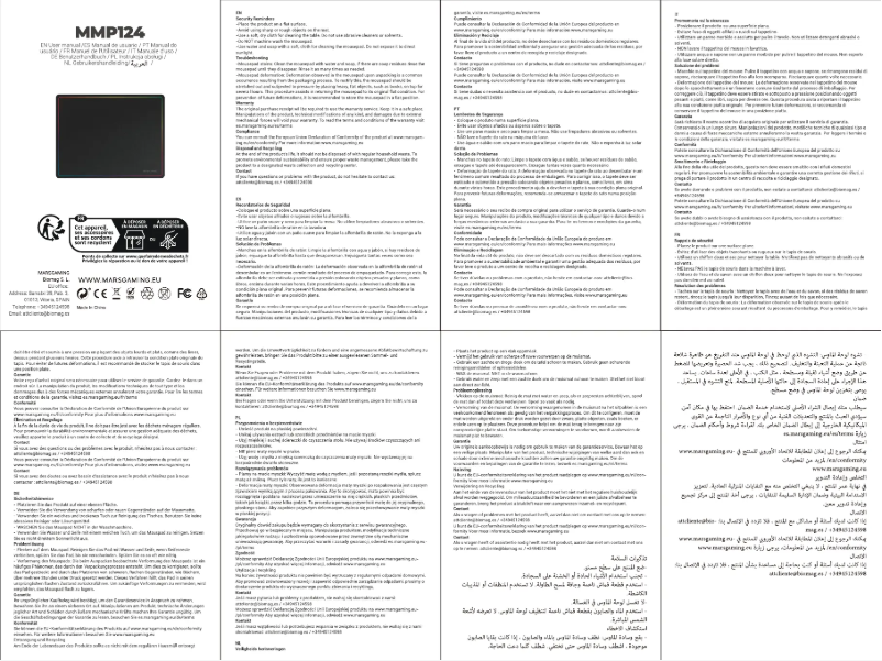 Page n°1 - Manuel utilisateur Mars Gaming MMP124