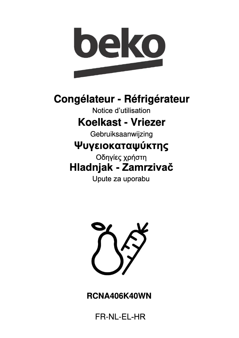 Image de la première page du manuel de l'appareil RCNA406K40WN
