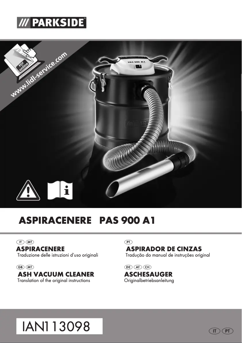 Page 1 de la notice Manuel utilisateur Parkside PAS 900 A1