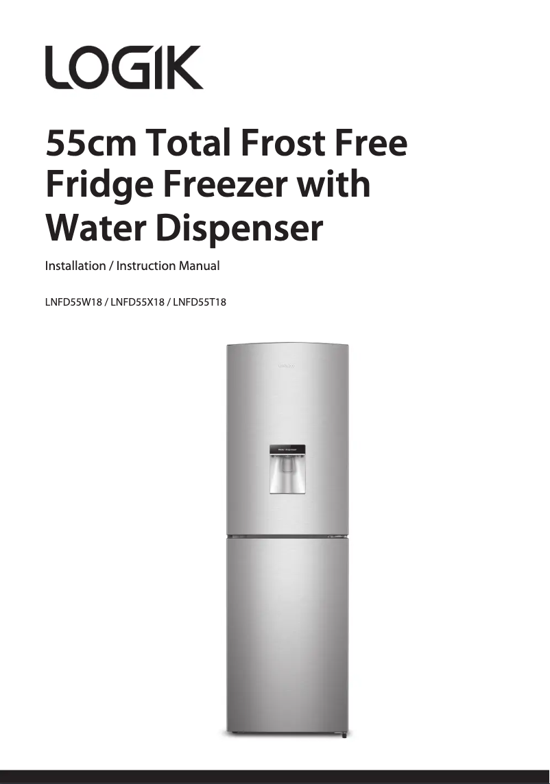 Page 1 de la notice Manuel utilisateur Logik LNFD55T18