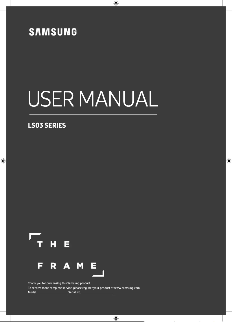 Page 1 de la notice Manuel utilisateur Samsung The Frame 75LS03B