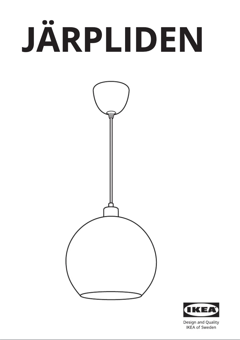 Page 1 de la notice Manuel utilisateur Ikea JÄRPLIDEN 005.237.49