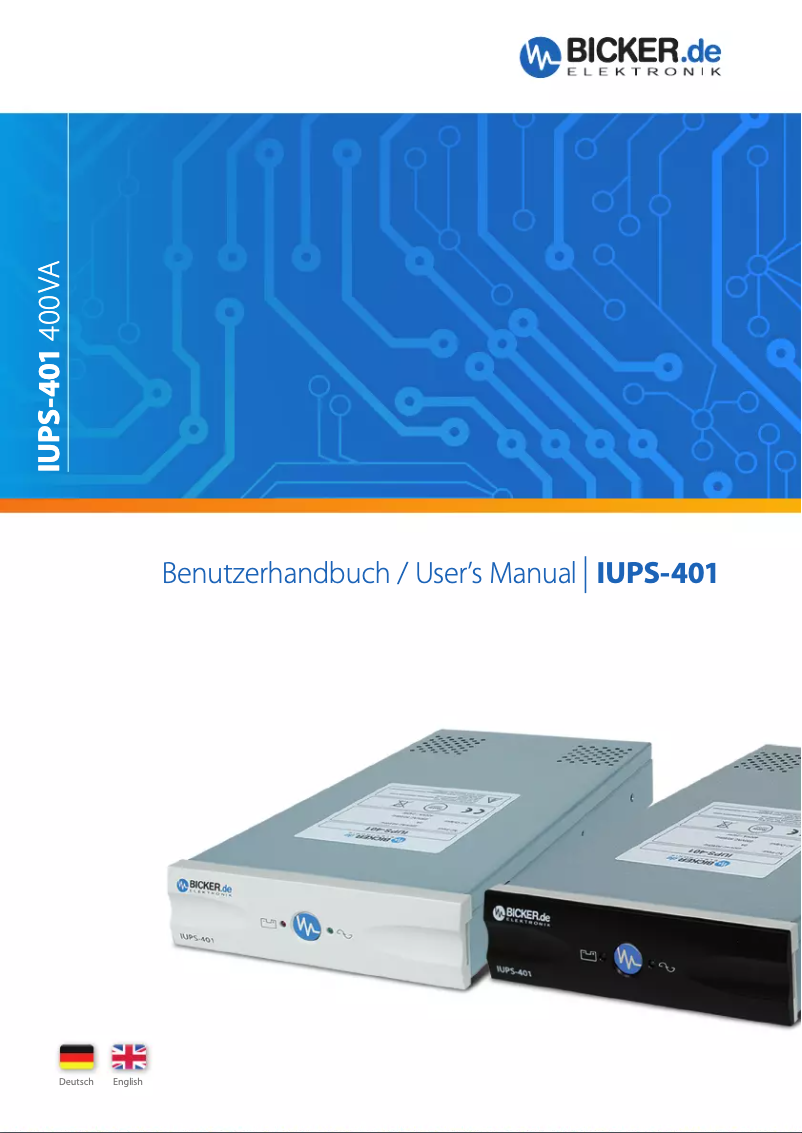 Page n°1 - Manuel utilisateur Bicker Elektronik IUPS-401