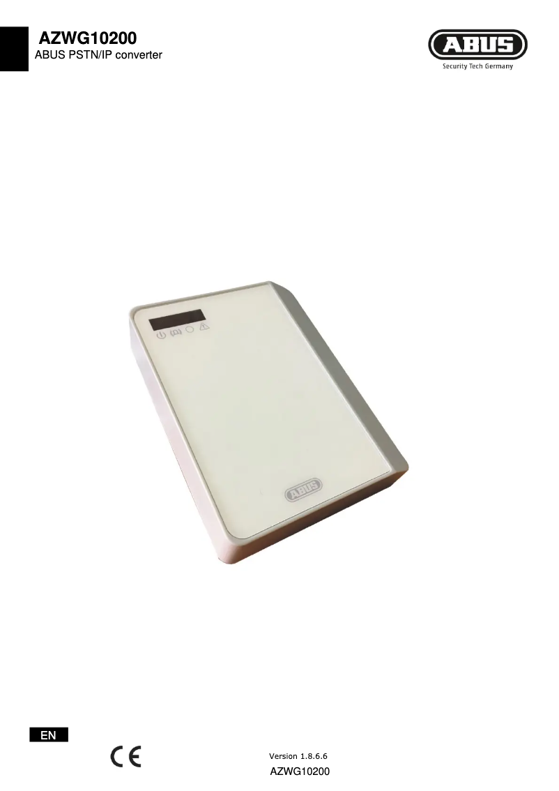 Page n°1 - Manuel utilisateur Abus AZWG10200