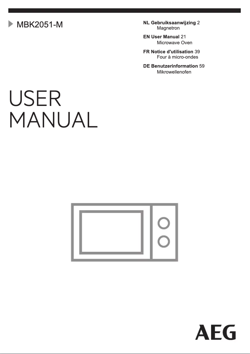 Image de la première page du manuel de l'appareil MBK2051-M