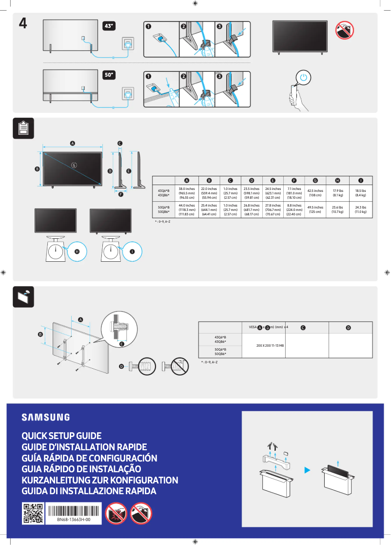 Image de la première page du manuel de l'appareil QN50Q60BAK