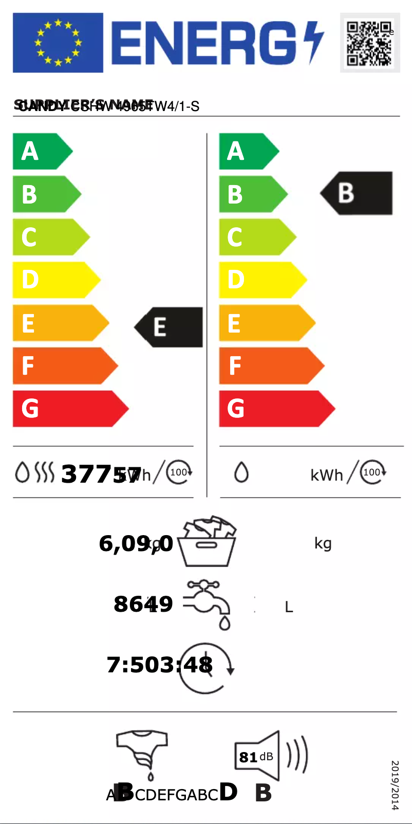 Image de la première page du manuel de l'appareil CSHW 4965TW4/1-S