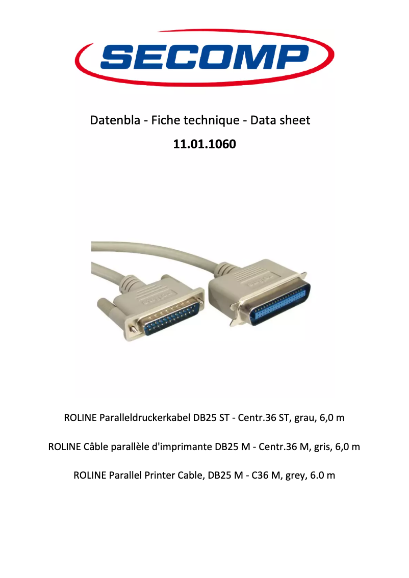 Page 1 de la notice Manuel utilisateur Roline 11.01.1060