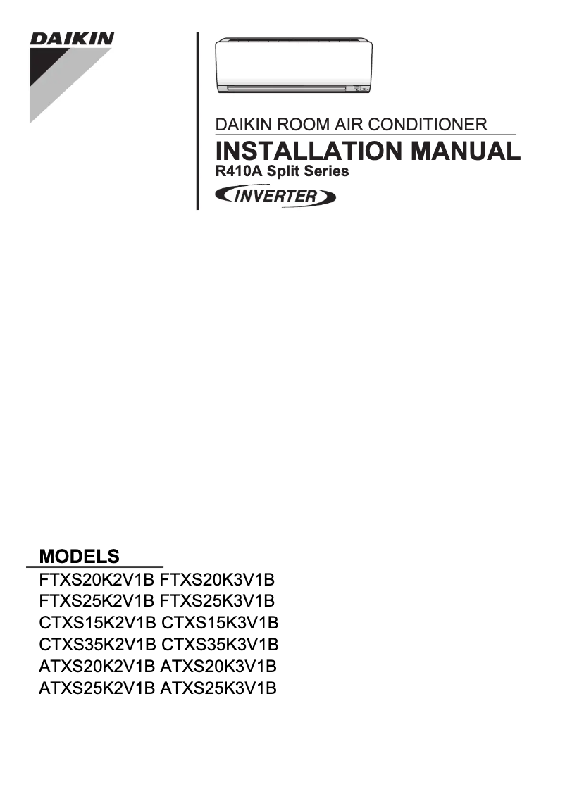 Imagen de la primera página del manual del dispositivo Inverter ATXS25K2V1B