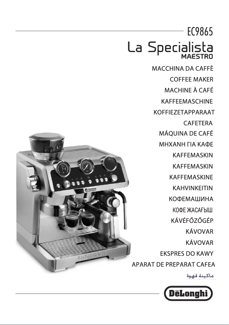 Image de la première page du manuel de l'appareil La Specialista Maestro EC9865M