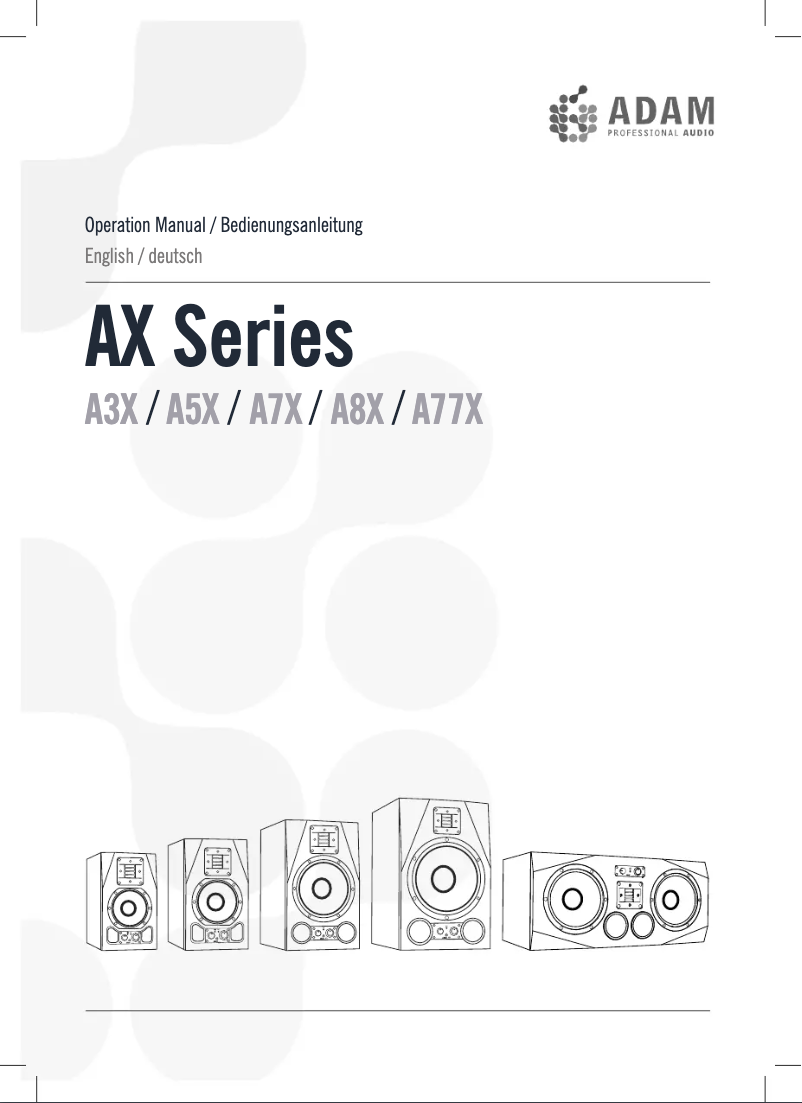 Page n°1 - Manuel utilisateur Adam AX Series A77X