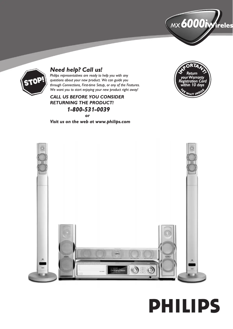 Image de la première page du manuel de l'appareil MX6000I