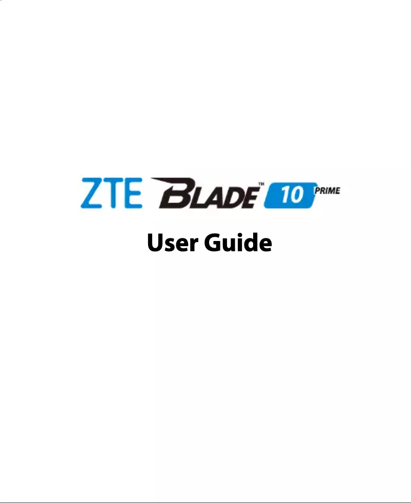 Page 1 de la notice Manuel utilisateur ZTE Blade 10 Prime