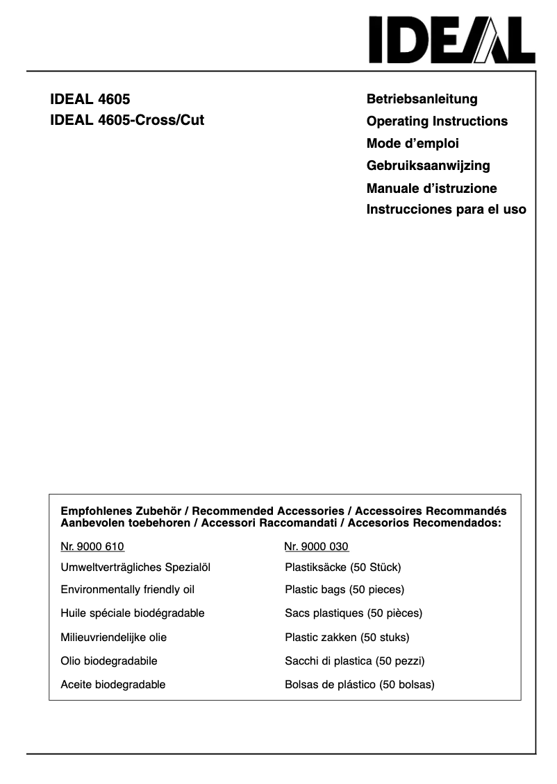 Image de la première page du manuel de l'appareil 4605