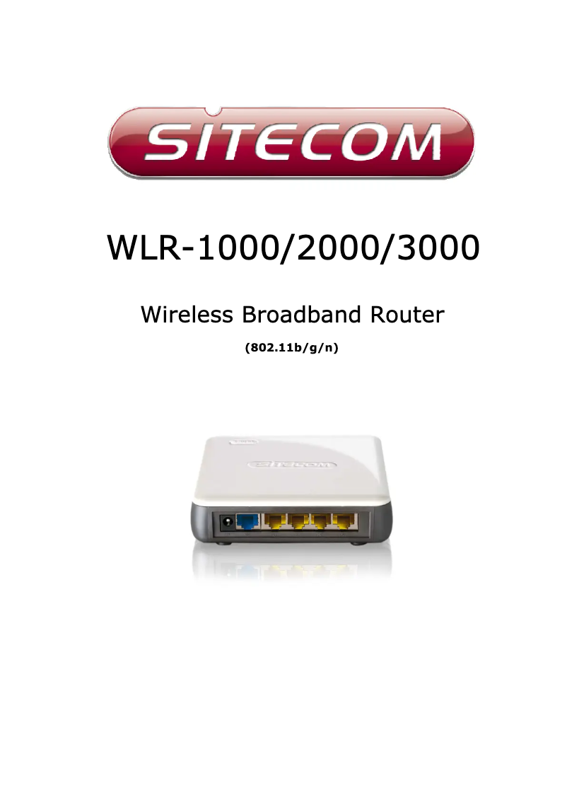 Page n°1 - Manuel utilisateur Sitecom WLK-2000