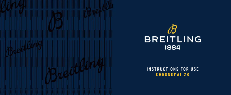 Page n°1 - Manuel utilisateur Breitling Chronomat 28