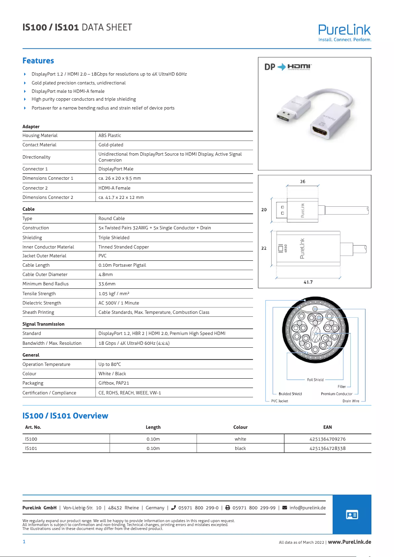 Page 1 de la notice Manuel utilisateur PureLink IS100
