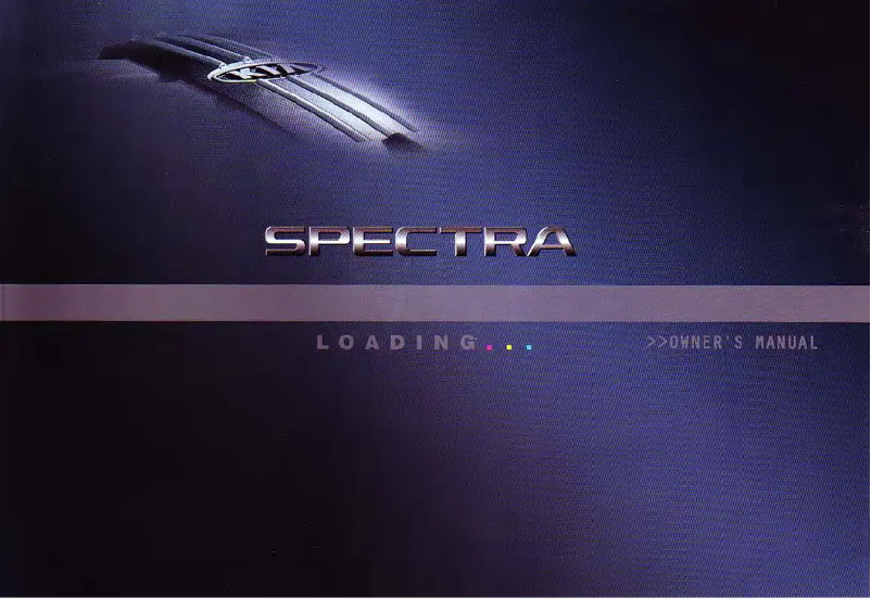 Image de la première page du manuel de l'appareil Spectra5 (2005)