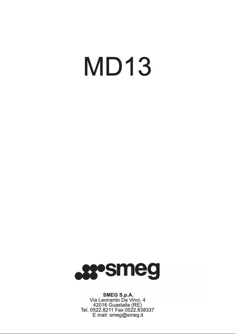 Image de la première page du manuel de l'appareil MD13-CR