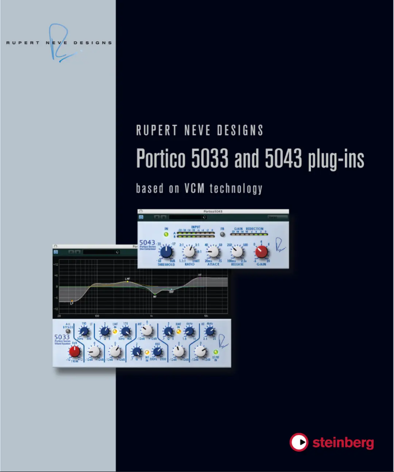 Page n°1 - Manuel utilisateur Steinberg RND Portico Plug-ins