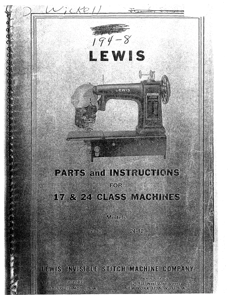 Image de la première page du manuel de l'appareil Lewis 24-12