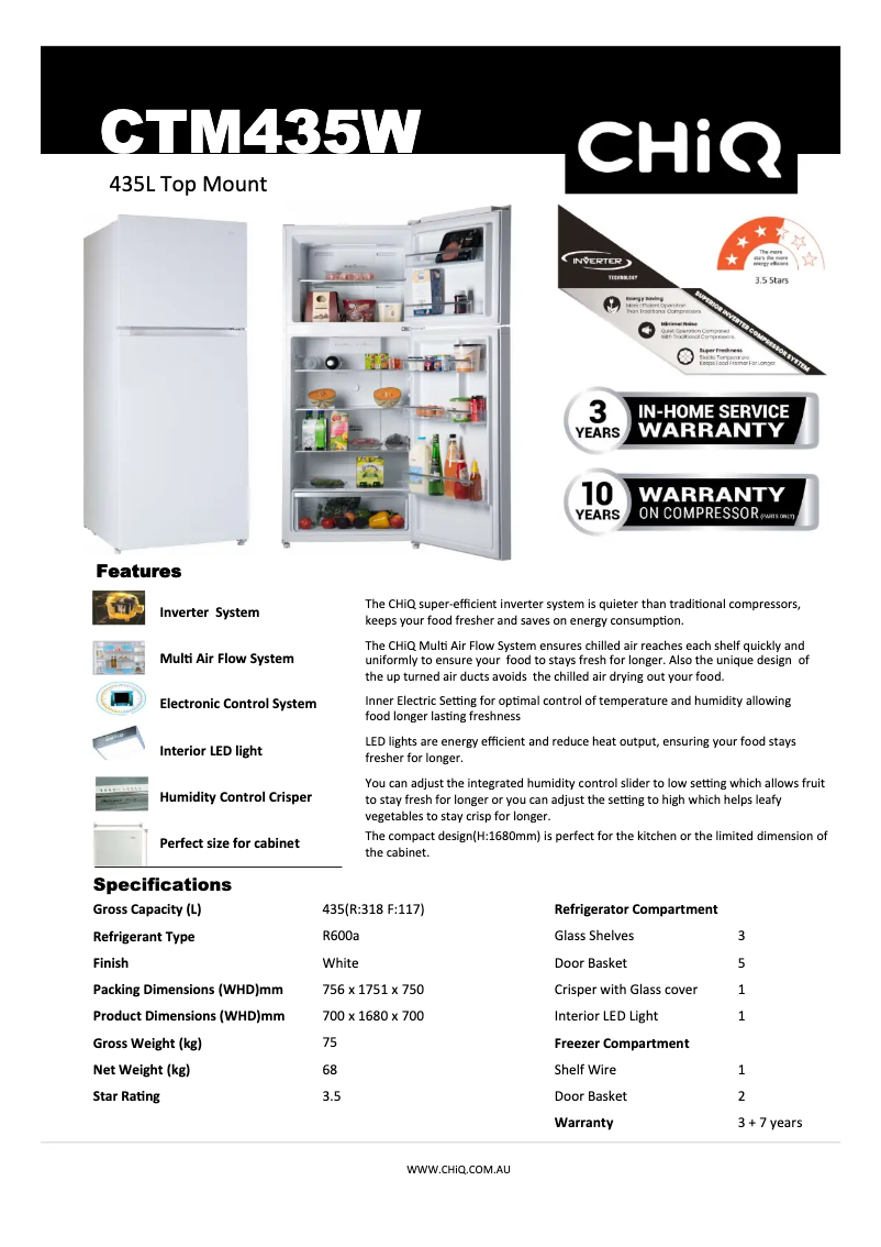 Image de la première page du manuel de l'appareil CTM435W