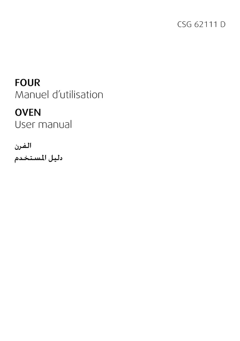 Page 1 de la notice Manuel utilisateur Beko CSG 62111 DX