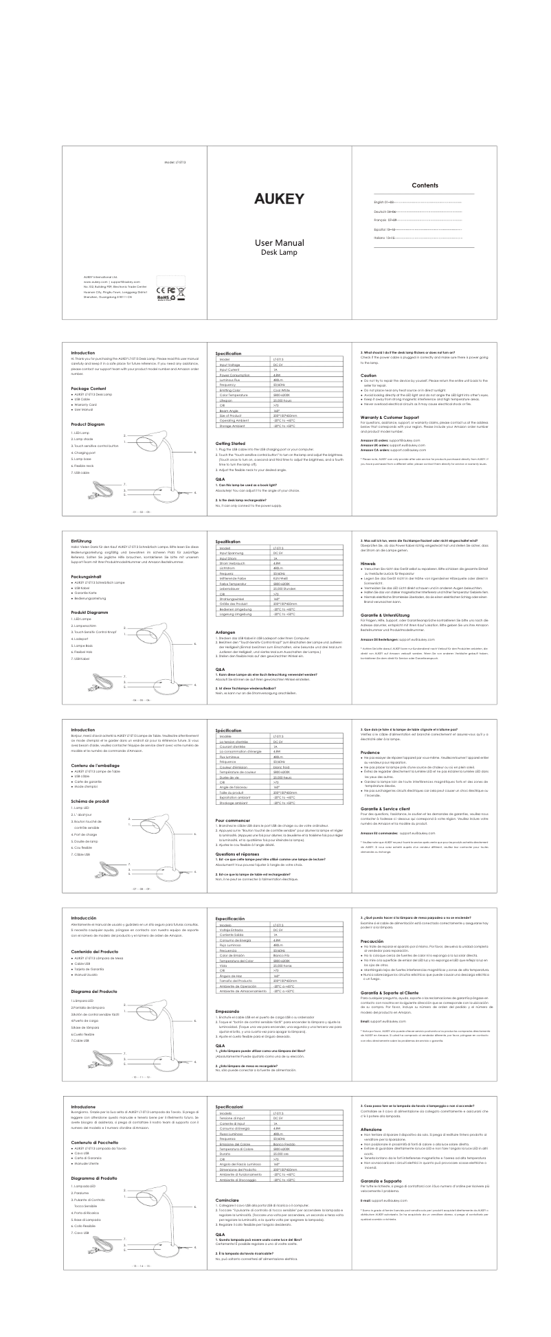 Página 1 del manual Manual de usuario Aukey CB-C13