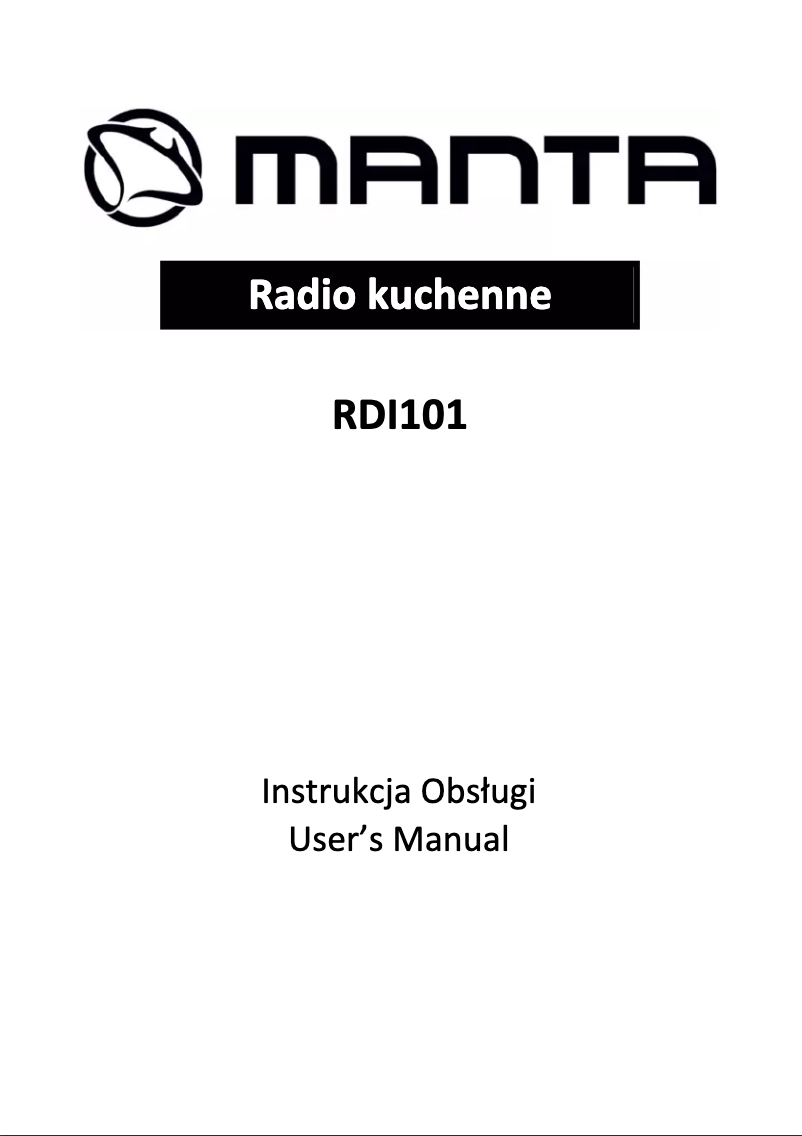 Image de la première page du manuel de l'appareil RDI101