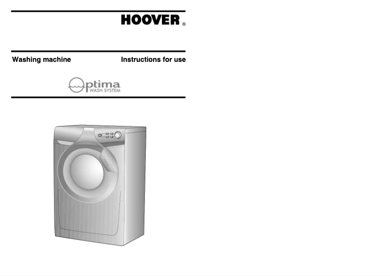 Page 1 de la notice Manuel utilisateur Hoover OPHS 712B/L1-80