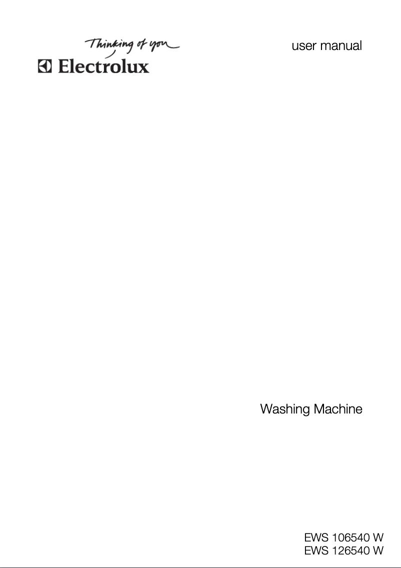 Página 1 del manual Manual de usuario Electrolux EWS 106540 W