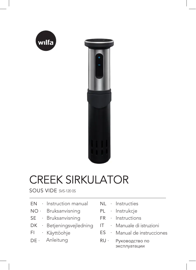 Image de la première page du manuel de l'appareil Creek SVS-1200S