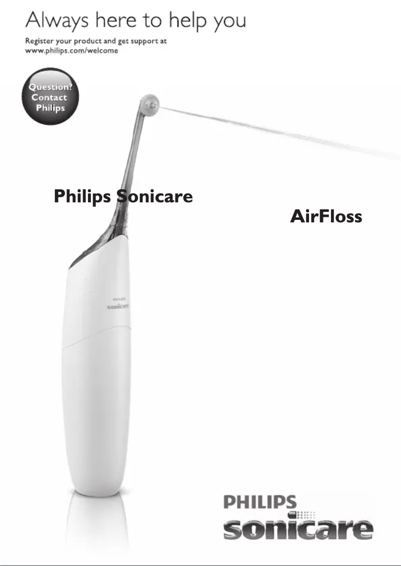 Page 1 de la notice Manuel utilisateur Philips Sonicare AirFloss Pro HX8211