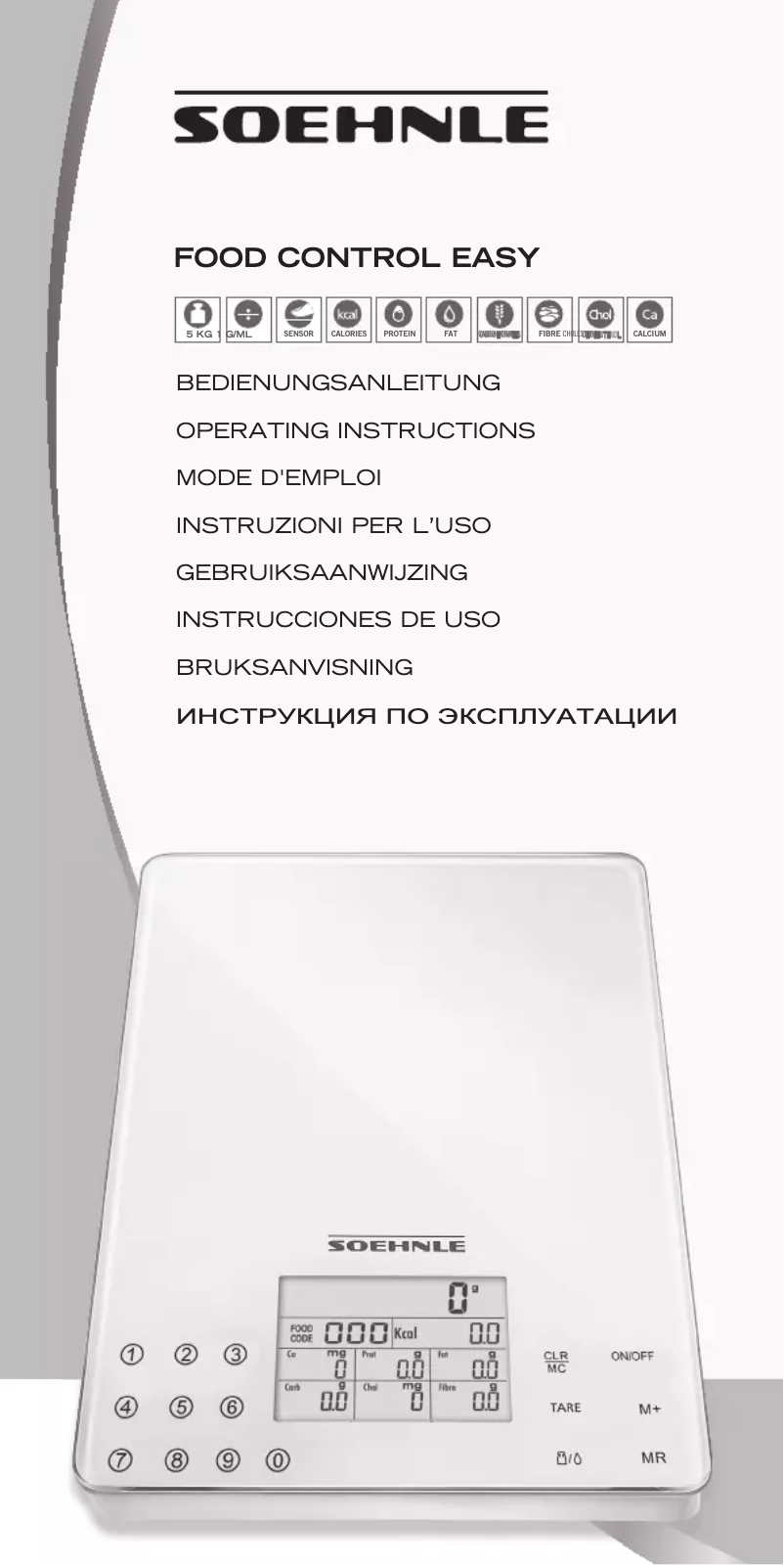 Página 1 del manual Manual de usuario Soehnle Food Control Easy 66120