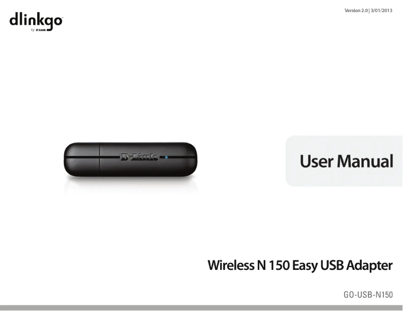 Image de la première page du manuel de l'appareil GO-USB-N150