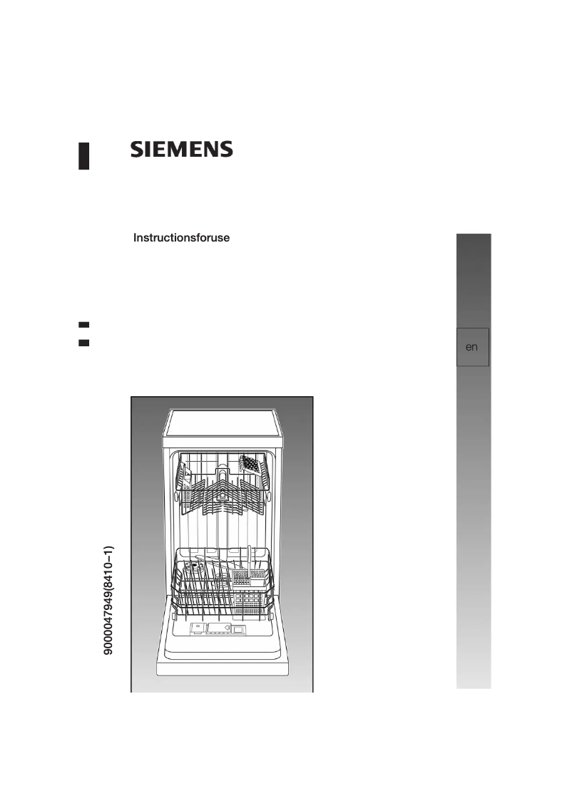 Page n°1 - Manuel utilisateur Siemens SF65T350