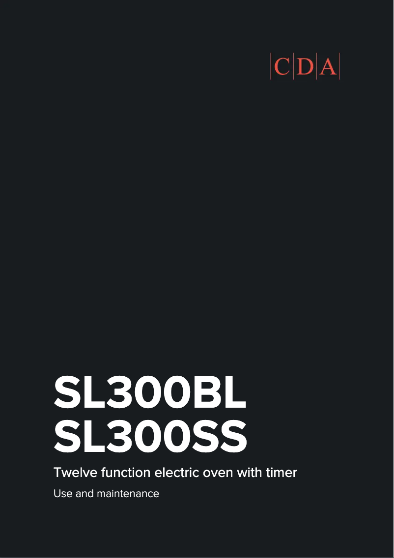 Image de la première page du manuel de l'appareil SL300BL